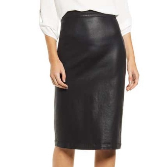 7 For All Mankind Dresses & Skirts - NWT Jen 7 for 7 For All Mankind Black Coated Denim Pencil Skirt